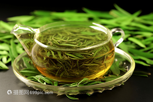 新鲜采摘的绿茶 自然与健康的完美馈赠